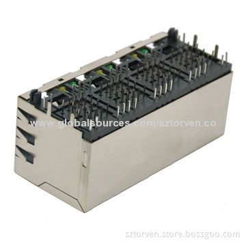 RJ side entry 2x4 LED jack, available in 2x1 - 2x8 poleNew